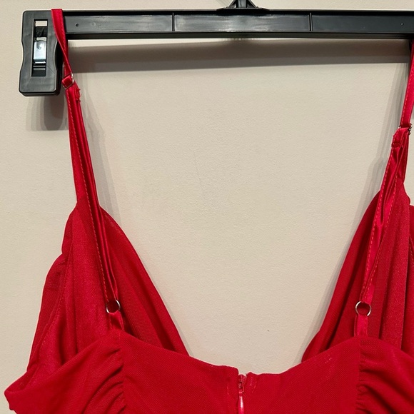 Hello Molly Vibrant Red Bodycon Dress 4 - Picture 4 of 7